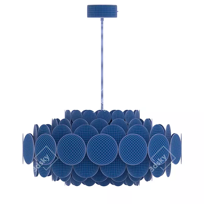 Modern Multicolor Chandelier Set 3D model image 4