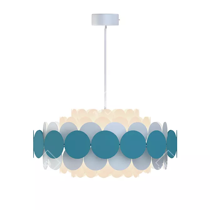 Modern Multicolor Chandelier Set 3D model image 7