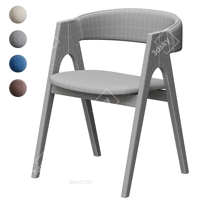 Wilson Chair - Scandinavian Style 3D model image 7