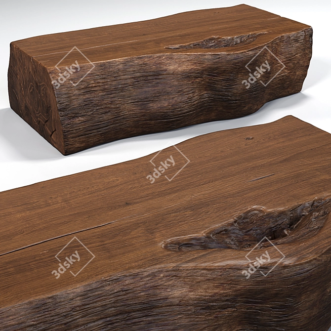 Natural Wood Table Collection 3D model image 3