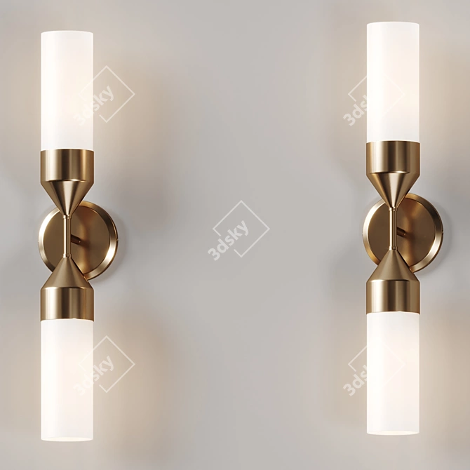 Modern 2-Light Wall Sconce 3D model image 3