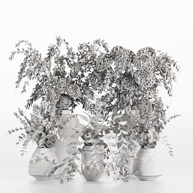 High-Quality Plants Bouquet Set 3D model image 5