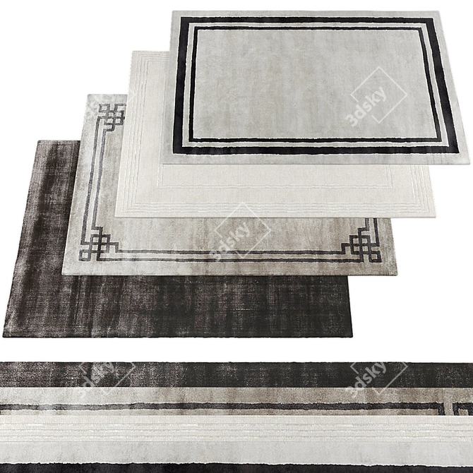 Collection of Rugs: Assorted Designs 3D model image 1