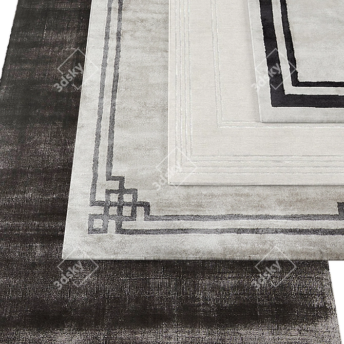 Collection of Rugs: Assorted Designs 3D model image 2