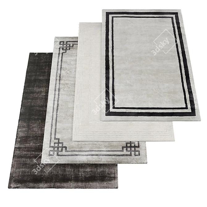 Collection of Rugs: Assorted Designs 3D model image 3