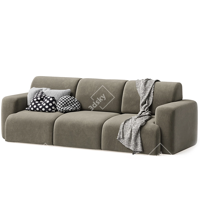 Bonent Velvet Sofa Set 3D model image 2