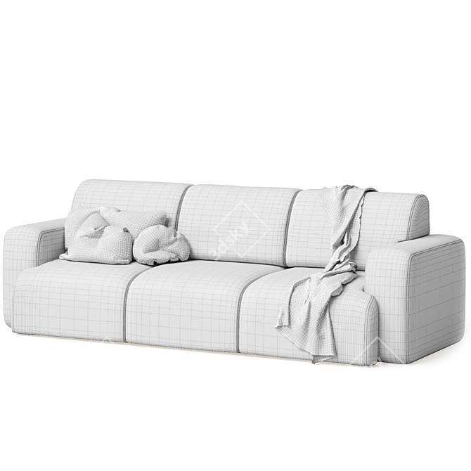 Bonent Velvet Sofa Set 3D model image 7