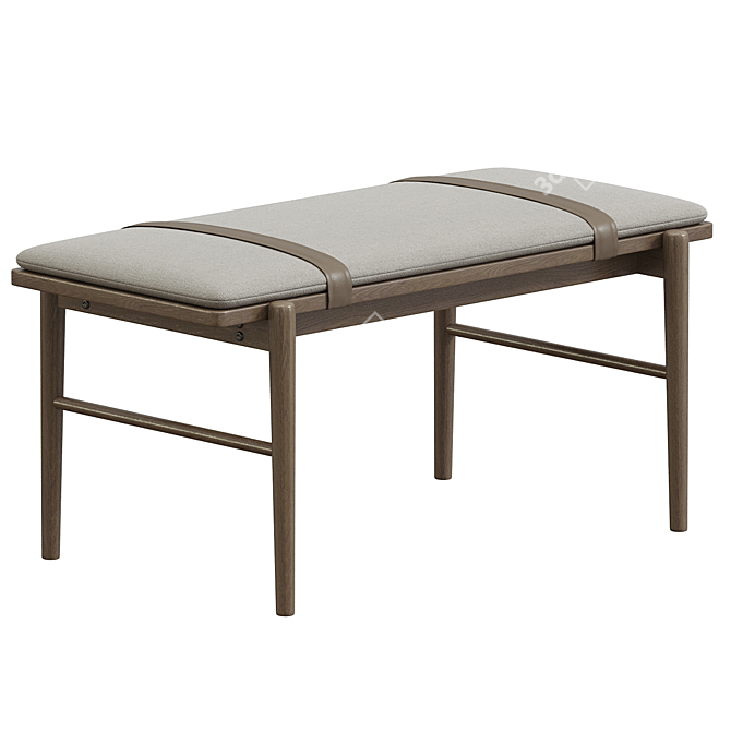 Stylish Polyester Bench Wade Logan 3D model image 1