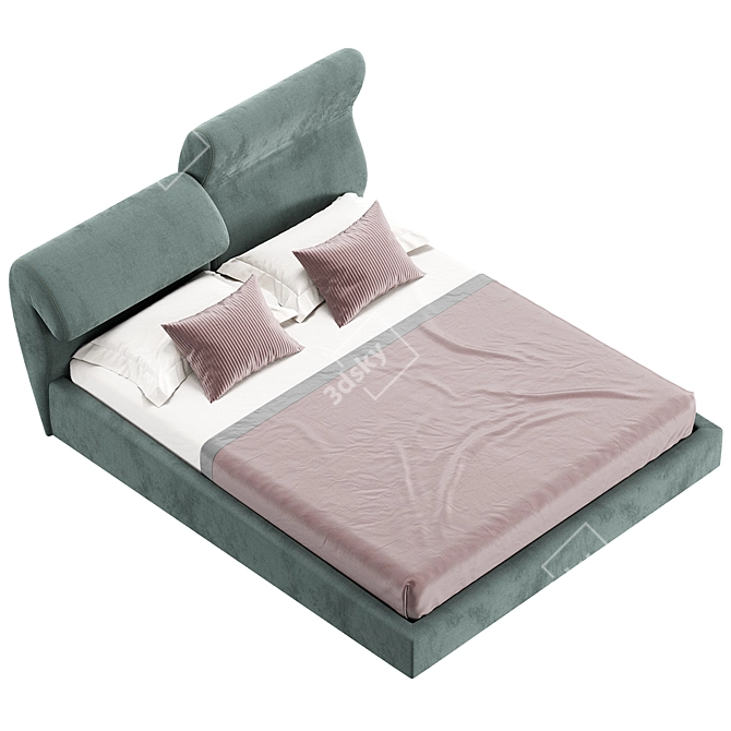 Trinity Bed 160x200 Antracite Gray 3D model image 5