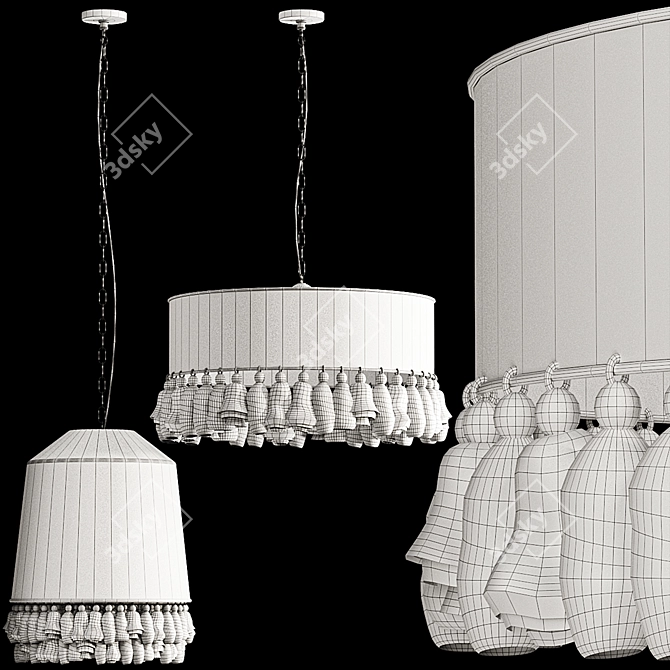 Boho Rara Pendant Lamp, 3D Model 3D model image 14