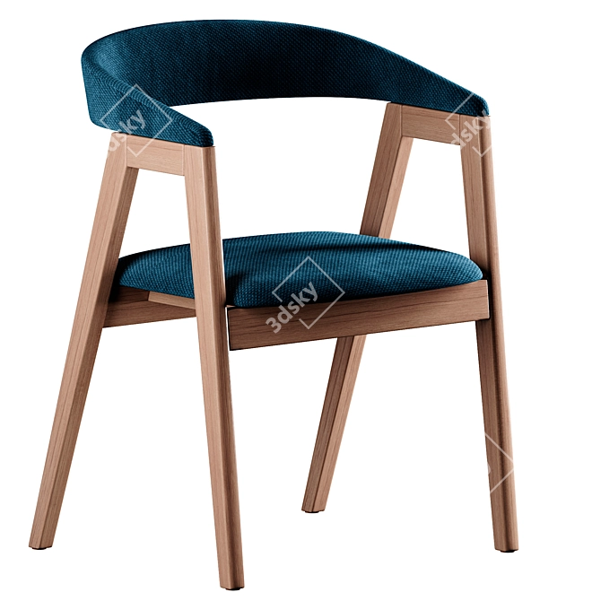 Trevor Textile Chair Collection 3D model image 2