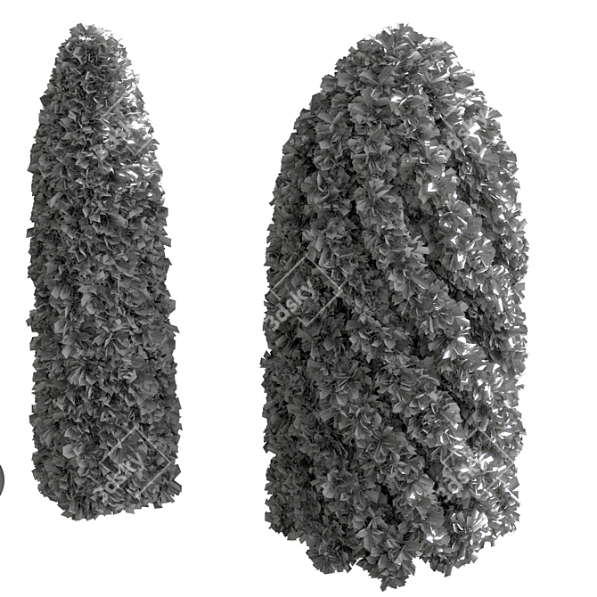 Durable Bush Outdoor Grass 055 3D model image 2