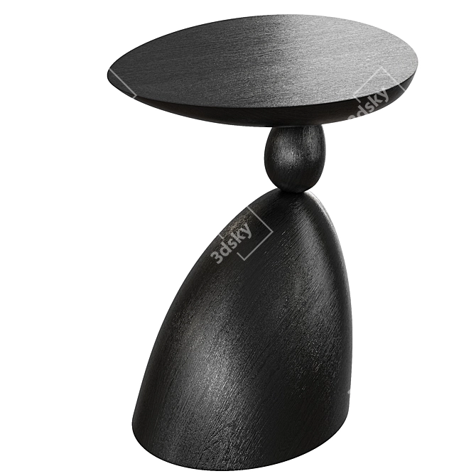 Zen Oak Stone Coffee Table 3D model image 1