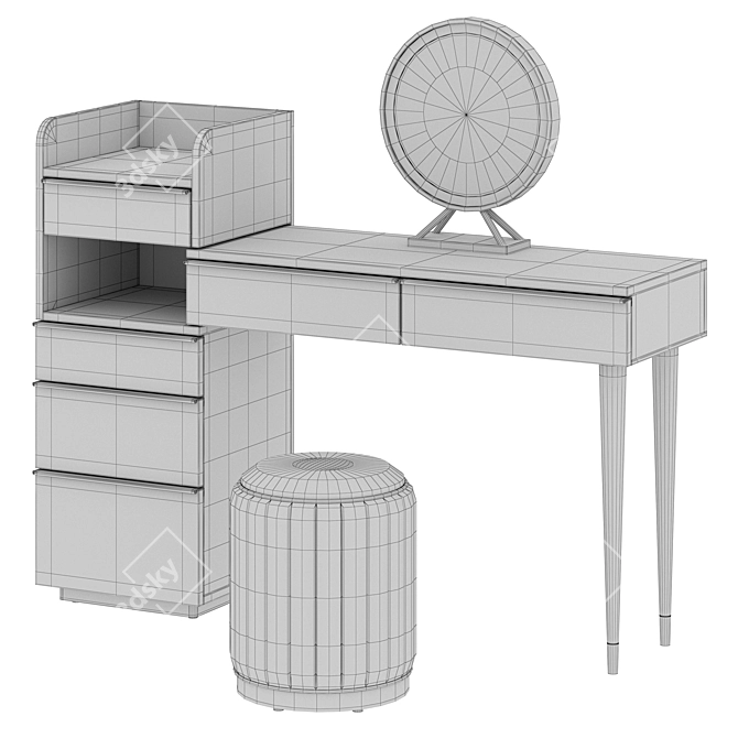 Modern Black Vanity Set, 2015 3D model image 4