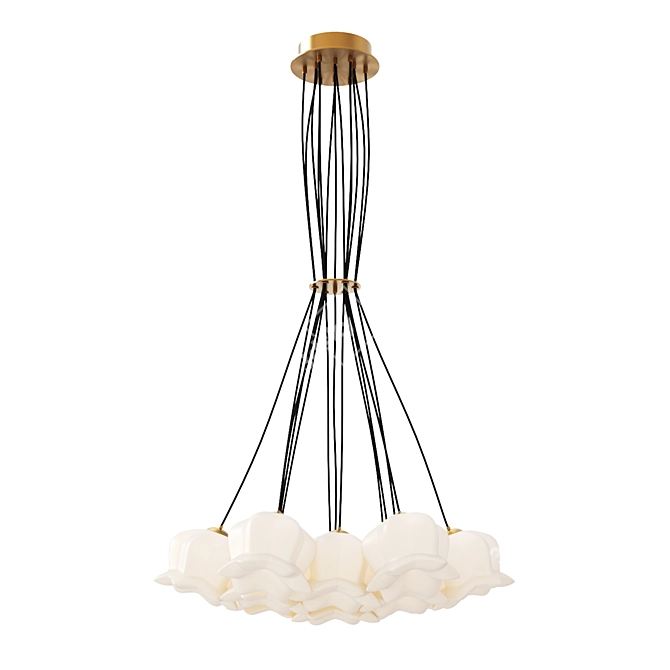 Elegant LILLIS Chandelier 635x1000mm 3D model image 2