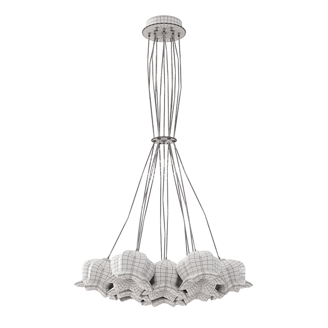 Elegant LILLIS Chandelier 635x1000mm 3D model image 3