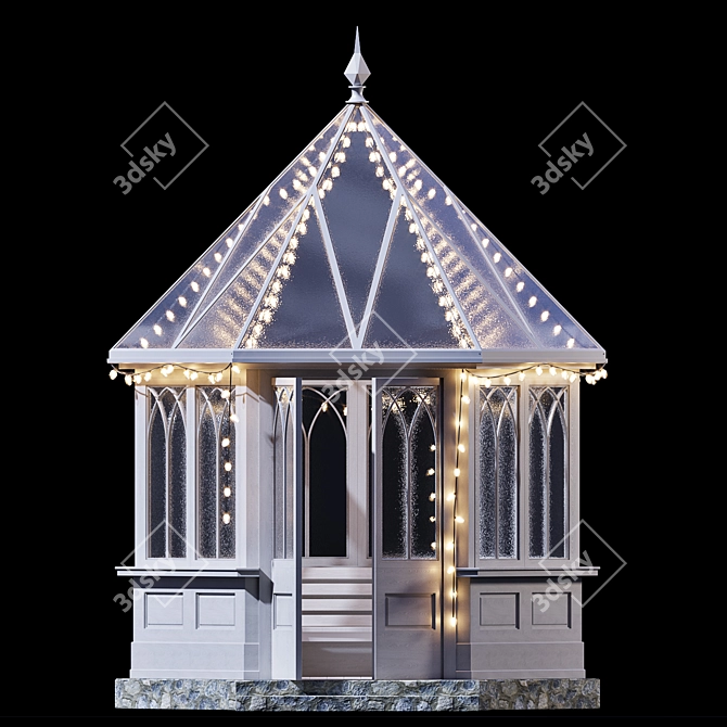 Title: Garden Gazebo Shelter 3D model image 4