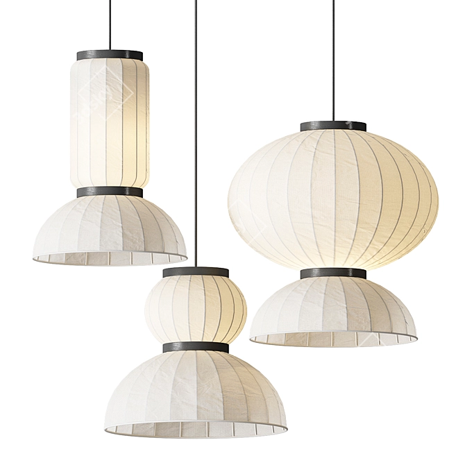 Elegant Arga Pendant Light 3D model image 1