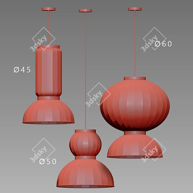 Elegant Arga Pendant Light 3D model image 6