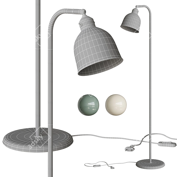  IKEA RODFLIK Floor Lamp 3D model image 4