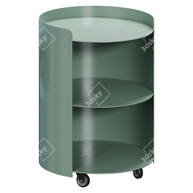 Minimalist Bedside Nightstand Set 3D model image 3