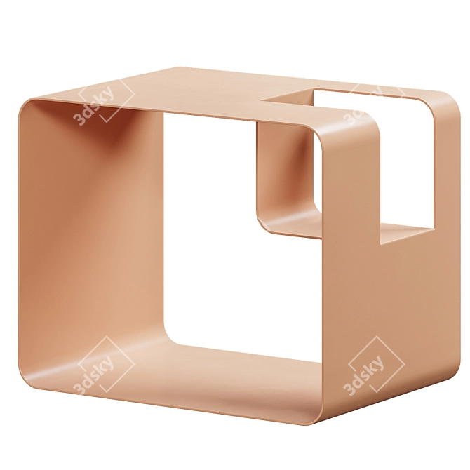 Minimalist Bedside Nightstand Set 3D model image 4