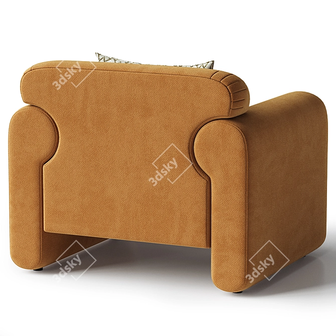 Elegant Gala Armchair in Corona 3D model image 3