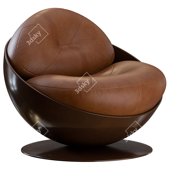 Esfera Lounge Armchair: Timeless Elegance 3D model image 1