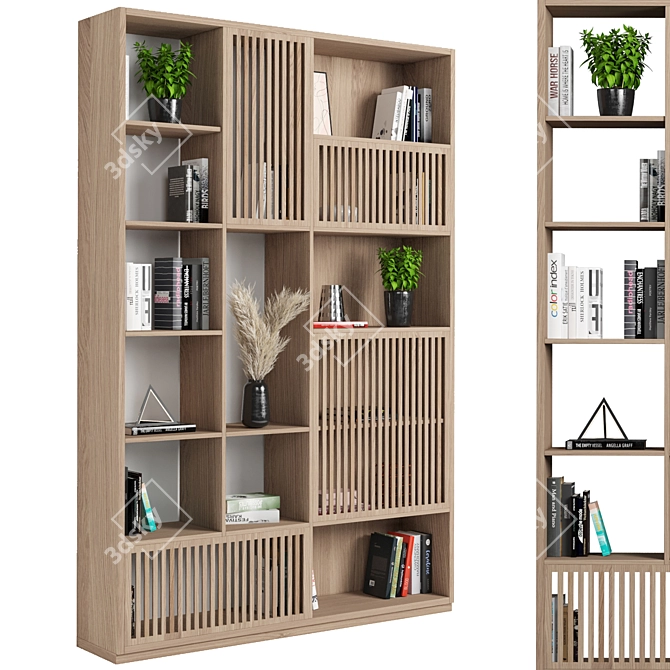 Modern High-Quality Shelving Unit 3D model image 1