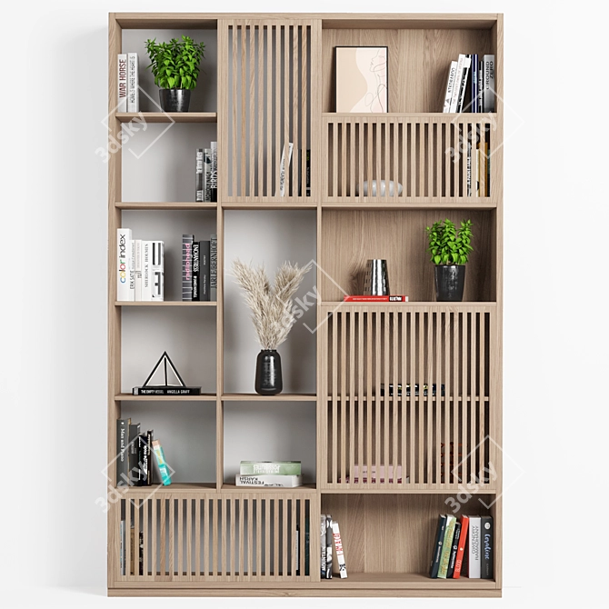 Modern High-Quality Shelving Unit 3D model image 8