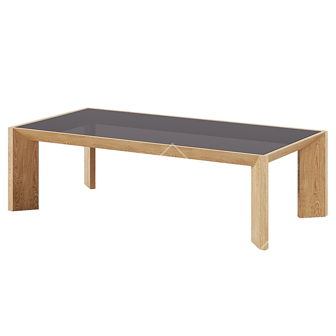 Sleek Modern Tuck Coffee Table 3D model image 1