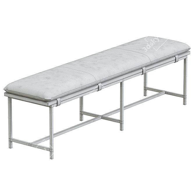 Elegant Zancor Bench Seat 3D model image 4