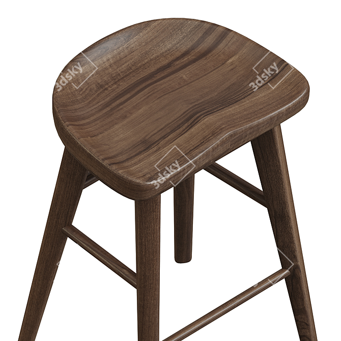 Modern Elegance Kallan Counter Stool 3D model image 2