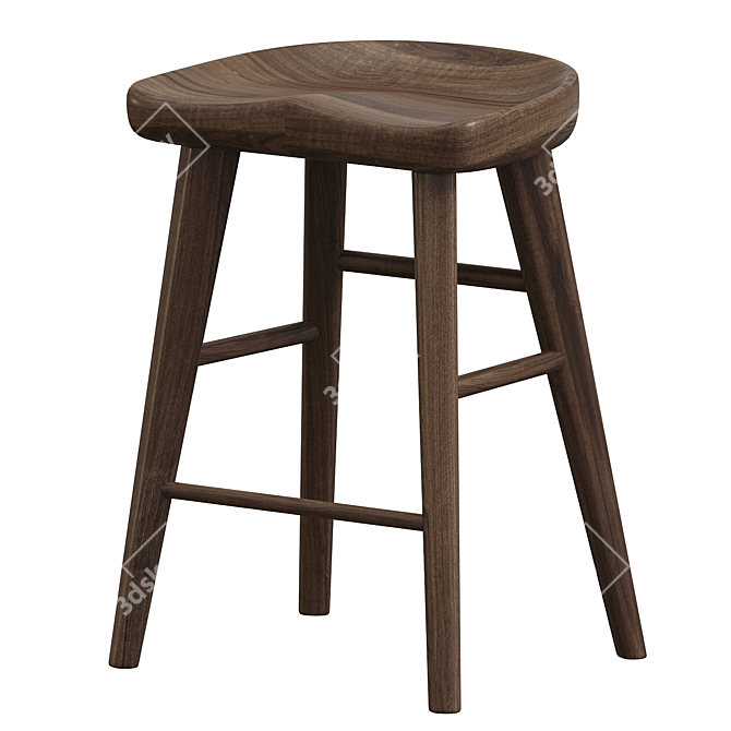 Modern Elegance Kallan Counter Stool 3D model image 3