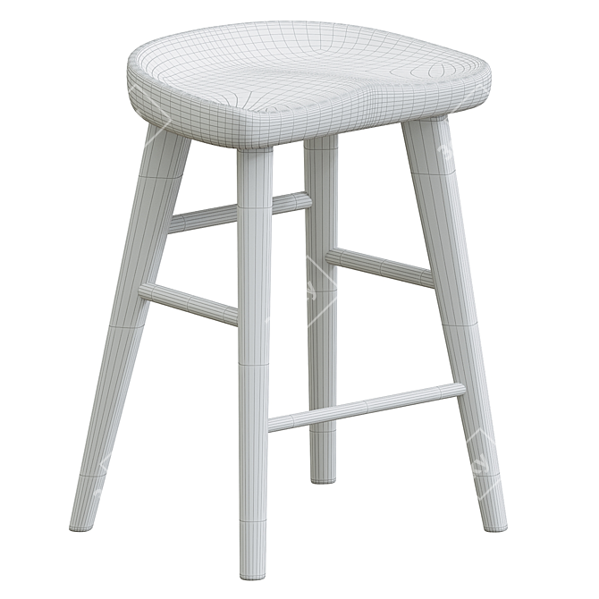 Modern Elegance Kallan Counter Stool 3D model image 4