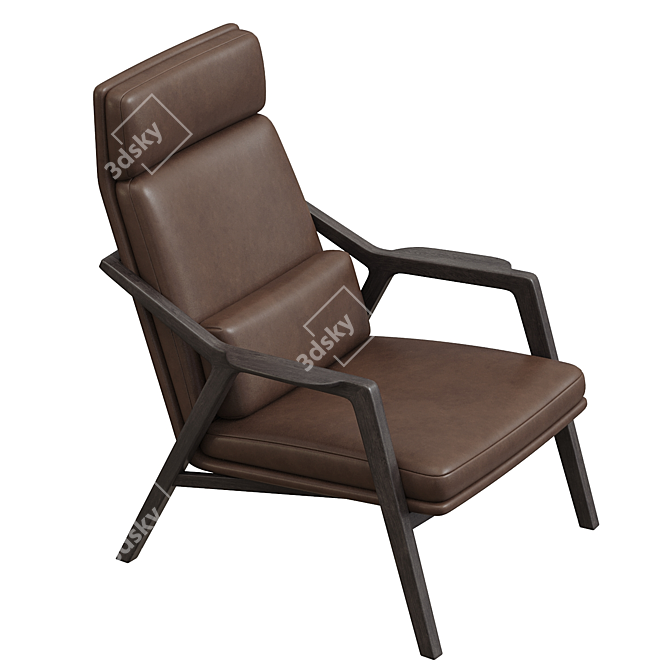 Elegant Porada Loretta Armchair 3D model image 2