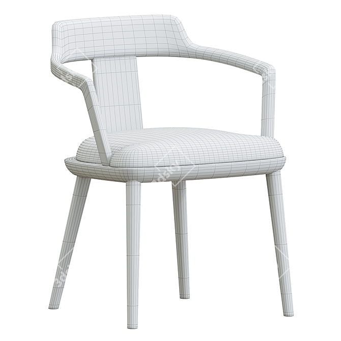 Elegant Porada Tilly Armchair 3D model image 2