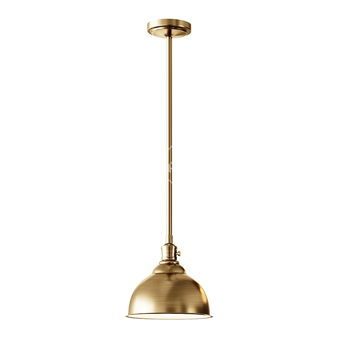 Metal Bell Pole Pendant Light 3D model image 1