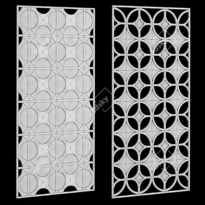 Decorative Panel Set, Mirror Inserts 3D model image 5