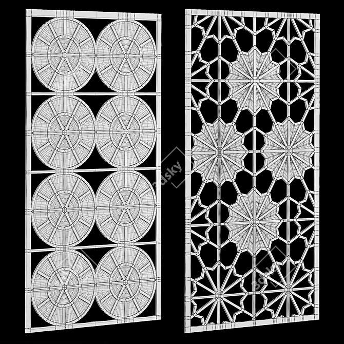 Decorative Panel Set, Mirror Inserts 3D model image 8