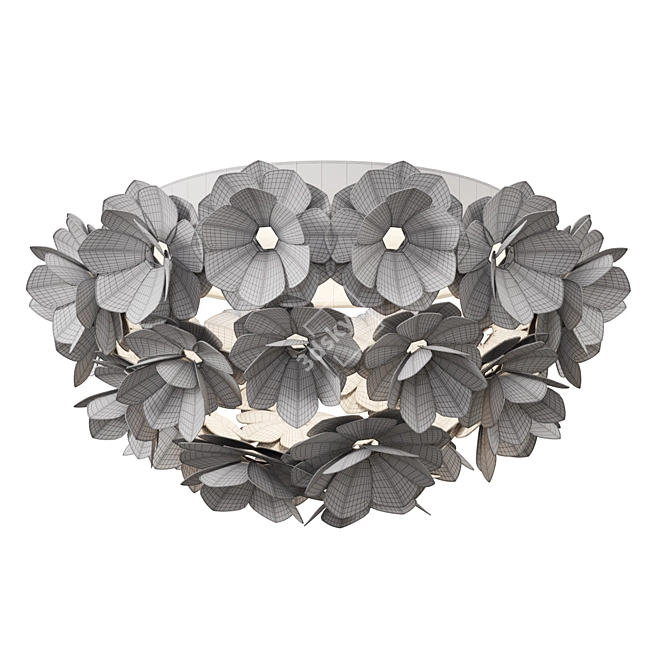 Capiz Petal Flower Ceiling Fixture 3D model image 2