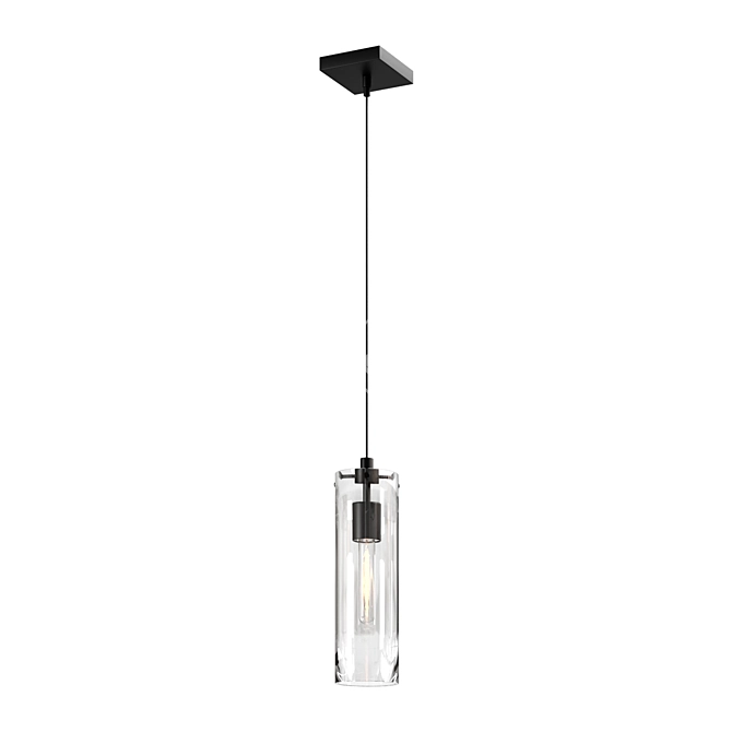 Elegant Maiden Pendant Light 3D model image 1