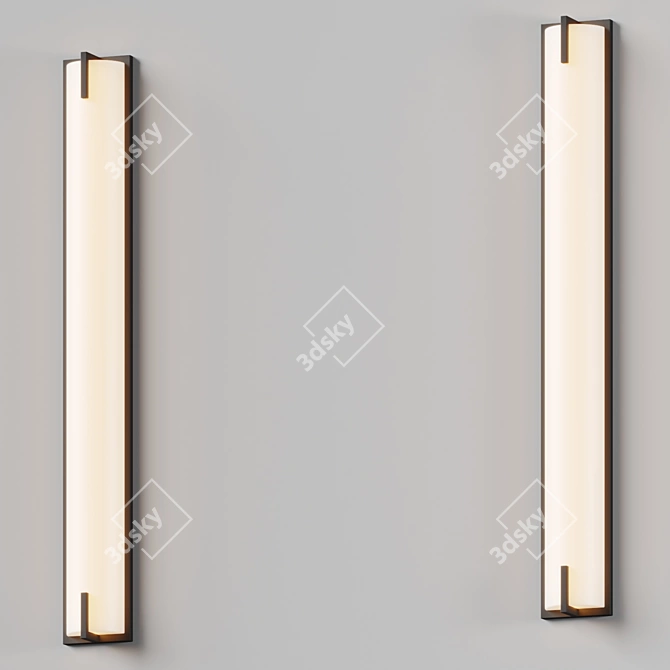 Modern LED Vanity Light: Edge 3D model image 2