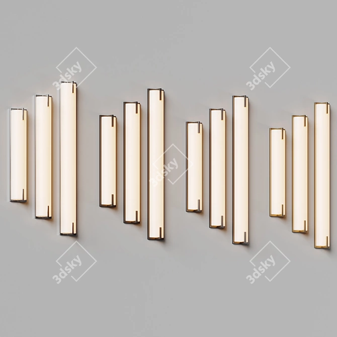 Modern LED Vanity Light: Edge 3D model image 11