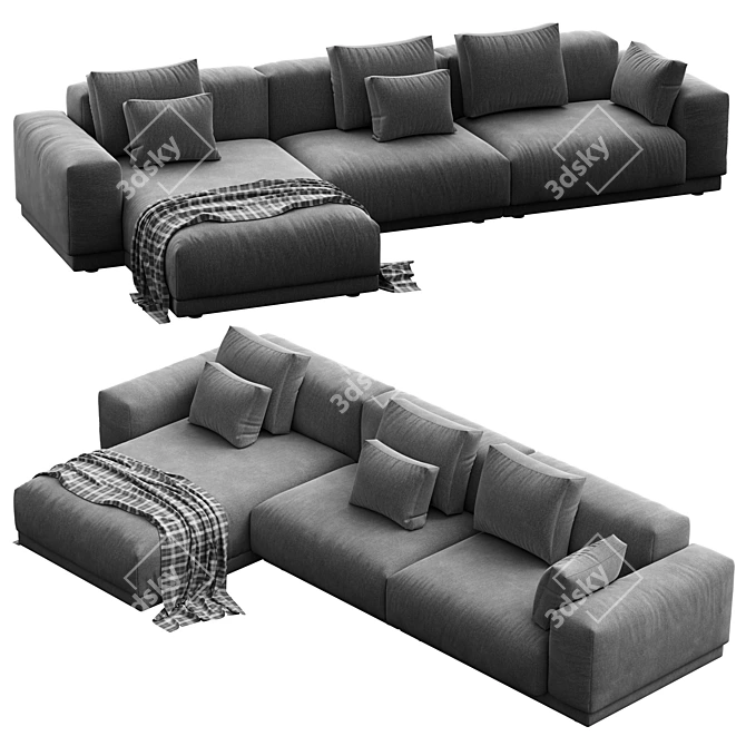 Modern 3D Vitra Place Sofa 3D model image 1