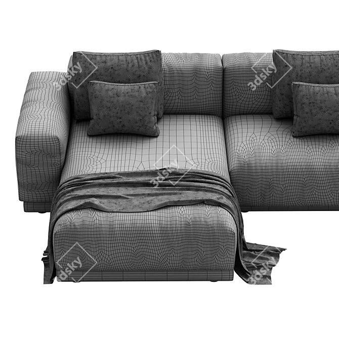 Modern 3D Vitra Place Sofa 3D model image 4