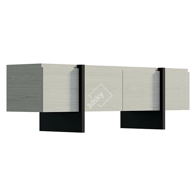 Modern Kiznie TV Stand 3D model image 4