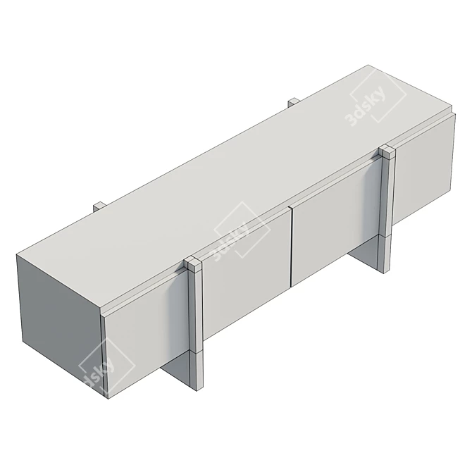 Modern Kiznie TV Stand 3D model image 6