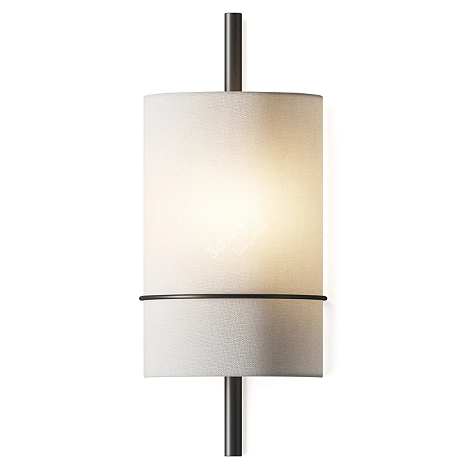 Modern PBR Shaw Sconce, 100x160x380mm 3D model image 2