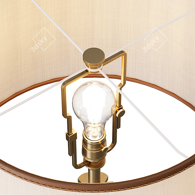 Riley Leather Floor Lamp 3D model image 5